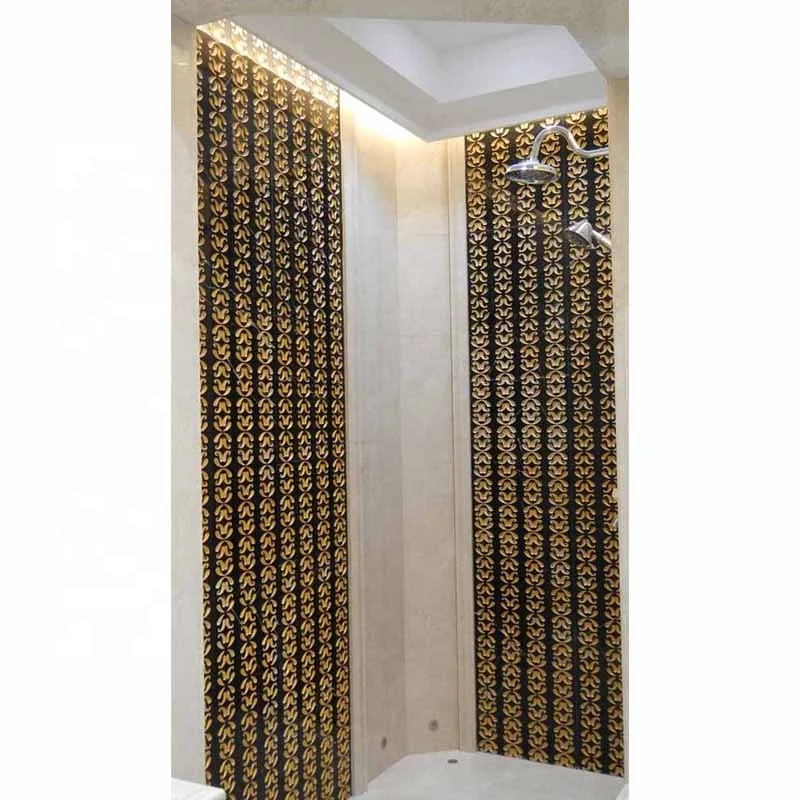 product hotel indoor 3d cnc carving white limestone black gold wall decoration tiles marble-5