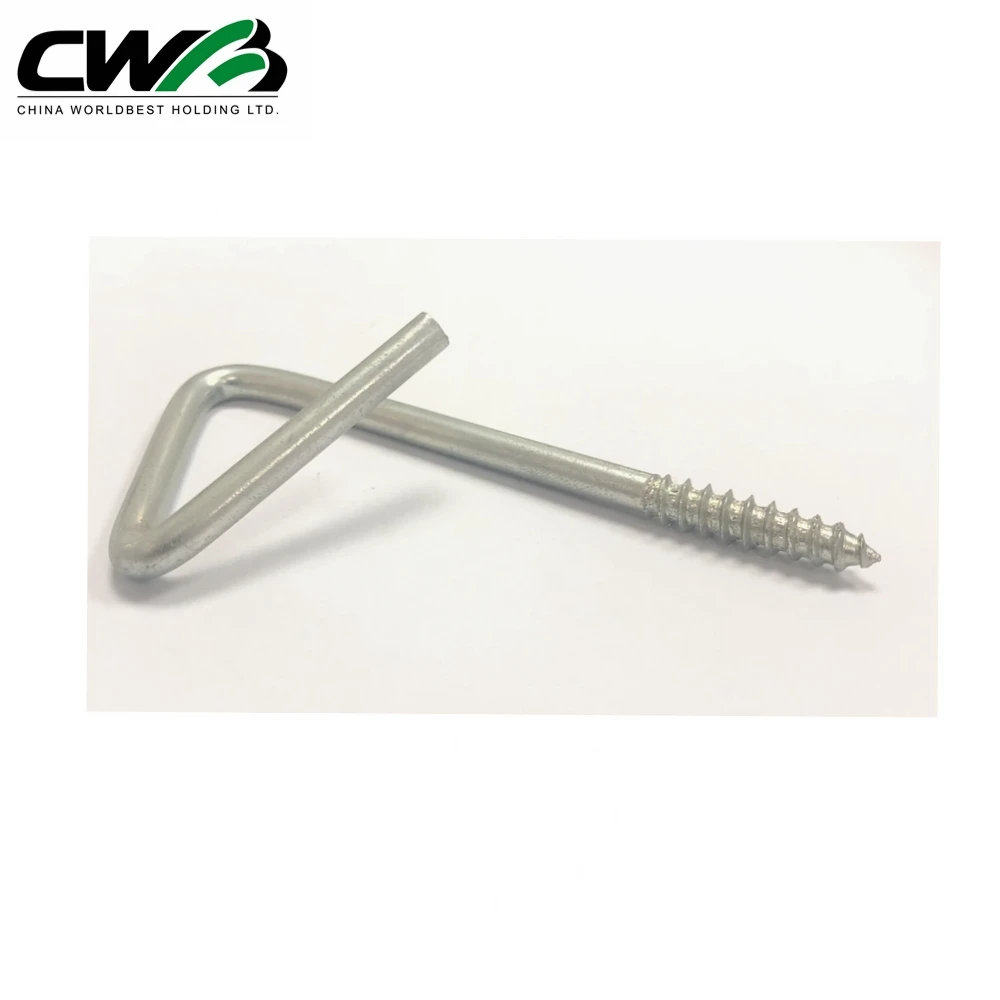 Carbon steel partical thread small Triangle Hook screws