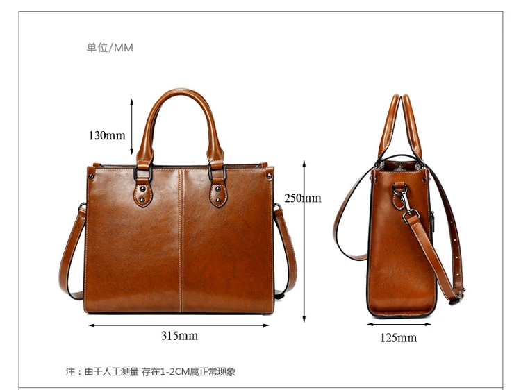 Wholesale Custom Design Ladies Real Cowhide Tote Bag Fashion Shoulder Bags Genuine Leather Bags