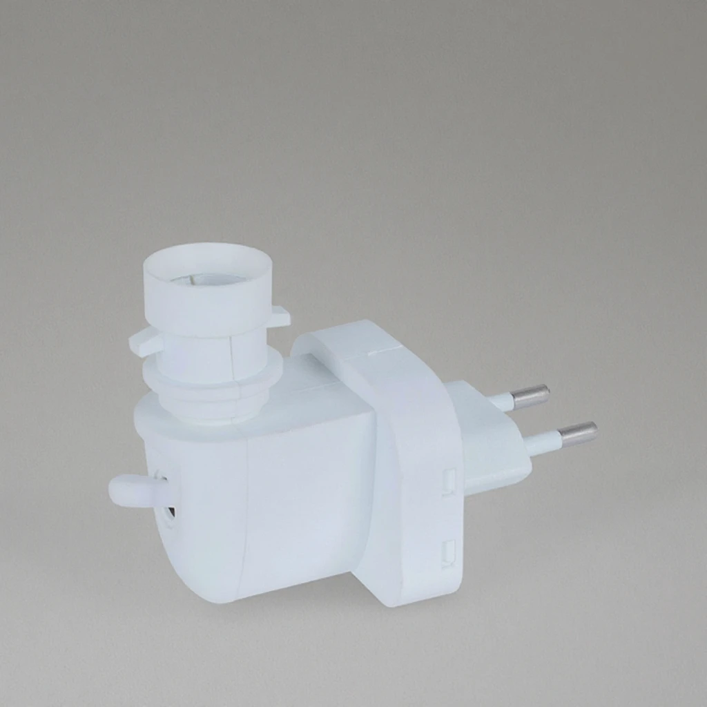 E14 Base Socket CE ROHS Salt Lamp Night Light Rotating EU Plug Adapter Socket PBT Material 220V-242V 1-Year Warranty