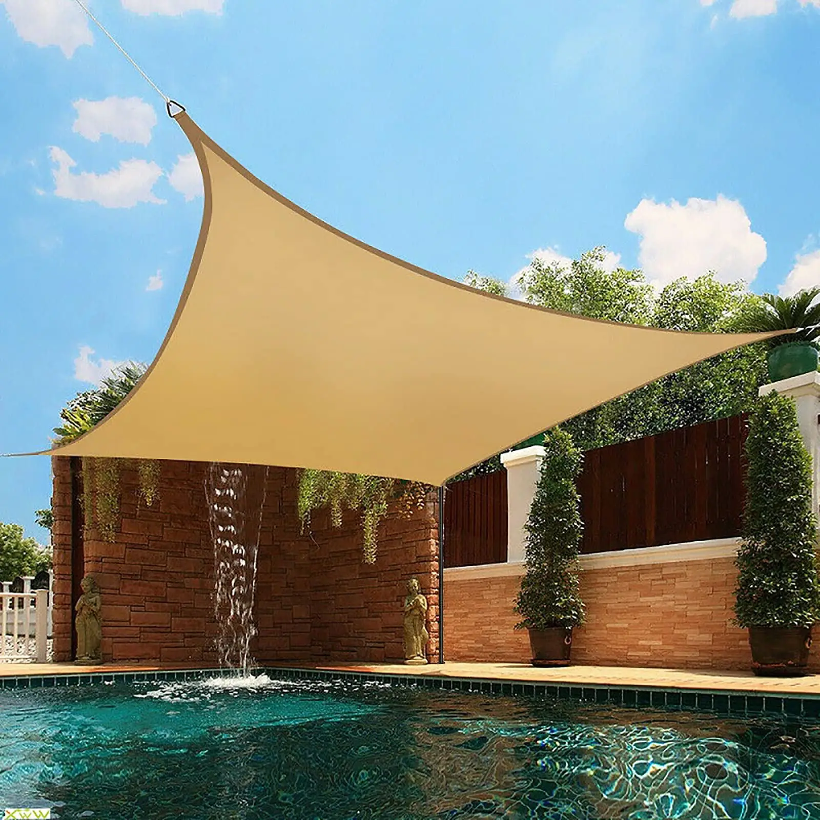 Jhmech Sail Shade Pole Kit Extends With Fixing Points Shadow Sail