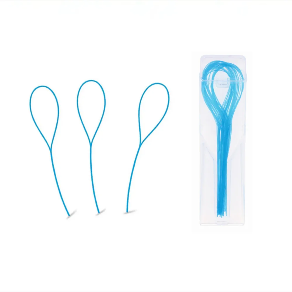 Blue Blister Package Teeth Ortho Flosser For Braces Bridges Implants Wide Gaps Orthodontics