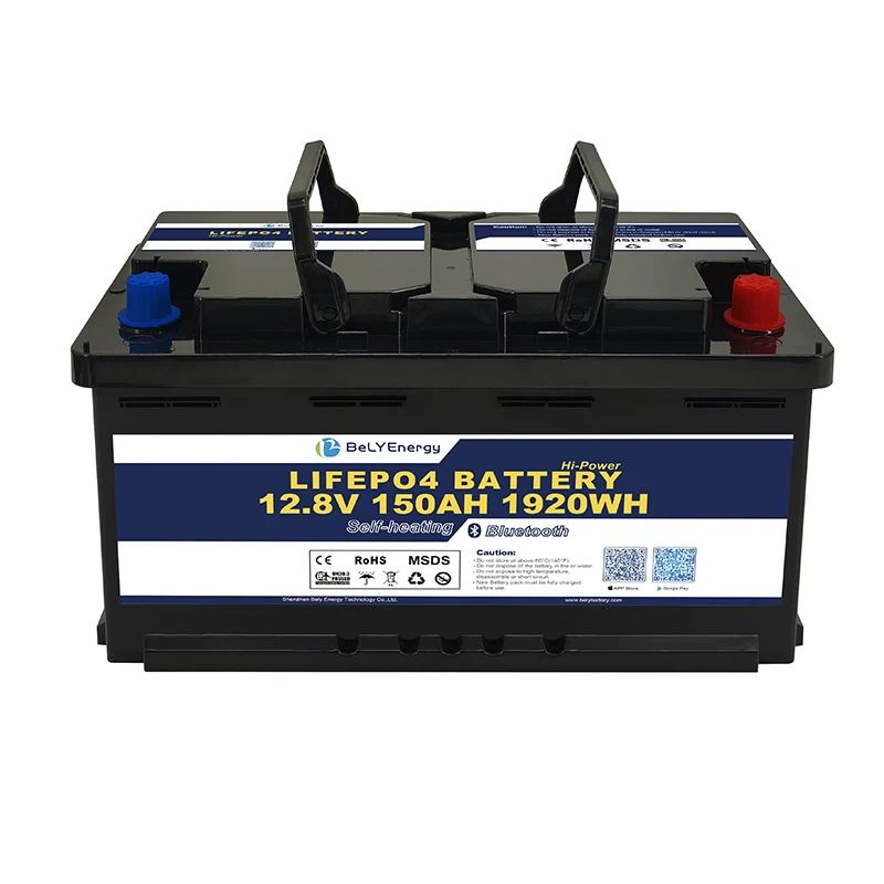 Bely Energy 2024 New Technology 12V 150AH in Communication Lifepo4  for RV caravan Home Appliance