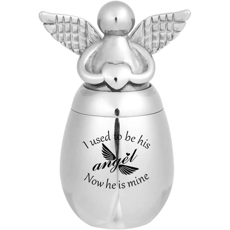 316L Stainless Steel Angel Wing urns Can Open Ashes Holder Cremation Urn Memorial Keepsake Pendant Jar for Men Women Pets