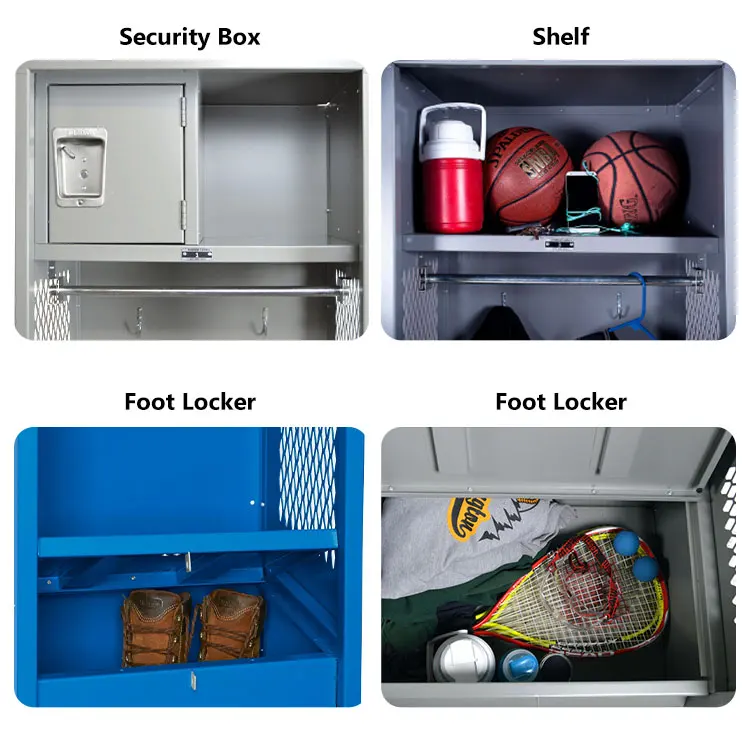 Luoyang Open Front Style Baseball Football Basketball Cabinet Furniture Metal Room Furniture Steel Locker Shelf Sports Lockers