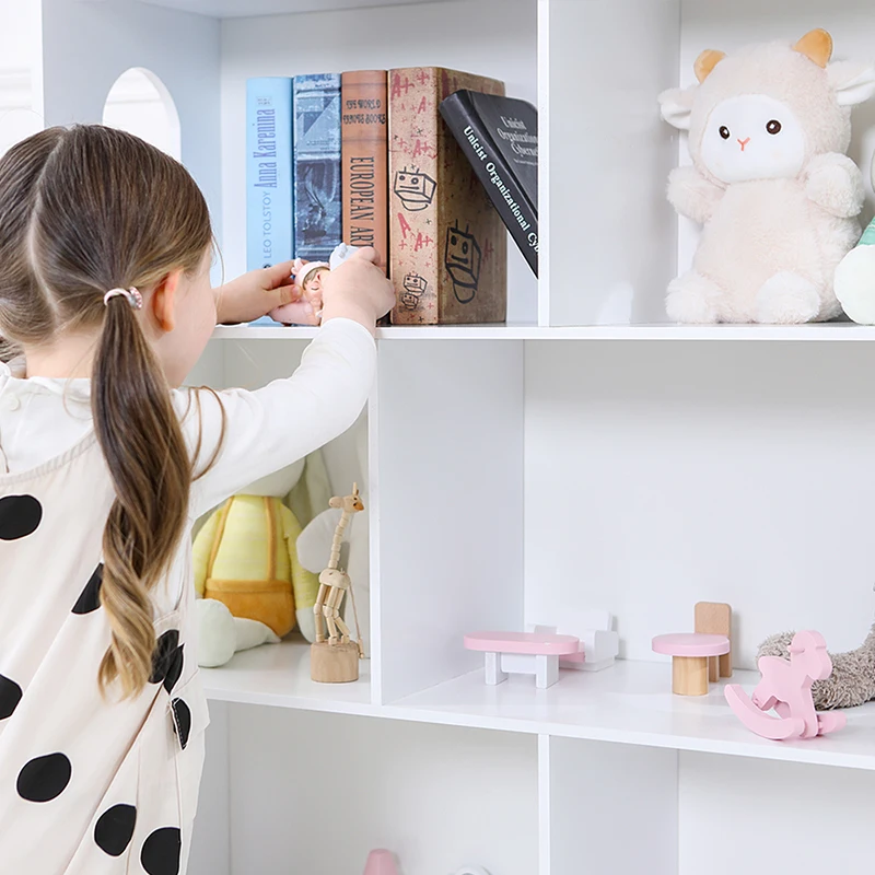 Estantería Para Casa De Muñecas 1:12 - Madera Ecológica, Diseño Realista - Decoración Miniatura Para Juegos Infantiles