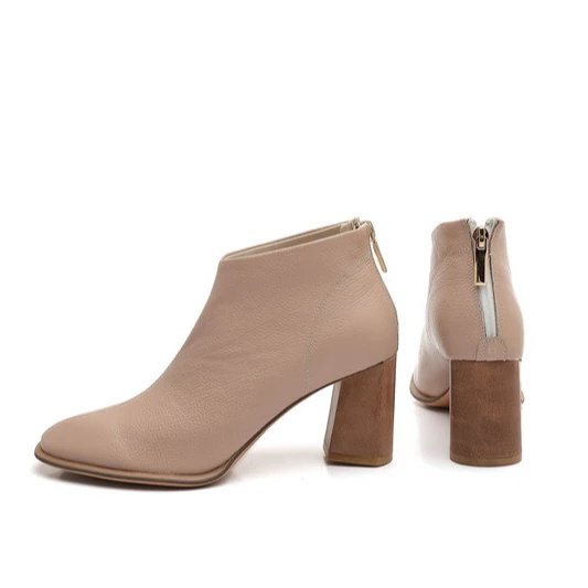Spring/winter New Nude Boots Leather 