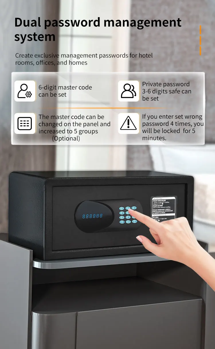 CEQSAFE High Quality Hotel Safe Box with Electronic Digital Hiddan Lock Laptop Hotel Safe supplier