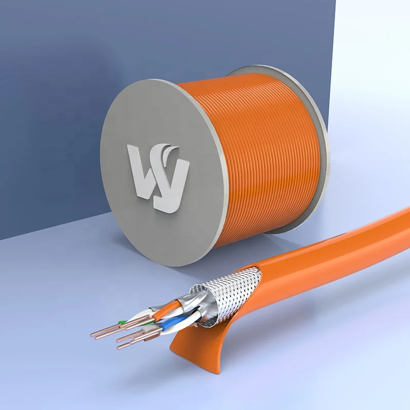 Сетевой кабель Linkwylan Cat7 SFTP 23AWG, сетевой LAN-кабель, прочные провода, экранированный 10G 1200 МГц, высокоскоростной LSZH, поддержка 4PPoE