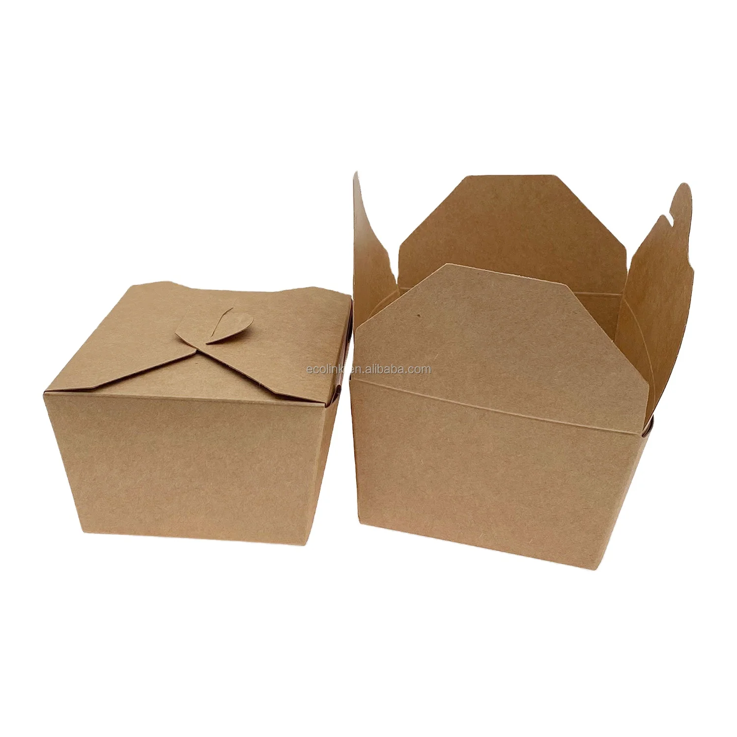 Disposable Kraft Paper Food Packaging Box Biodegradable Cardboard