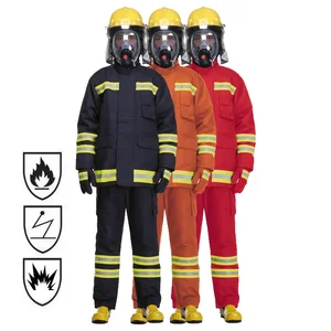 CE Certificate EN 469 Twill Shell 4 Layers Nomex Fire Fighter Fireman Fire Fighting Firefighter Suits