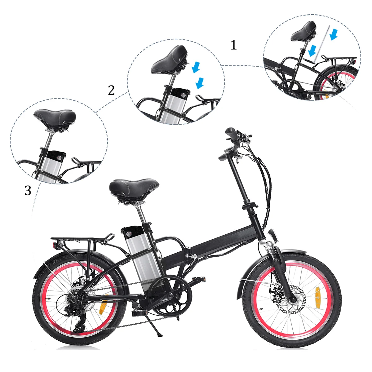 Silverfish Bicycle Lipo Batterie 48V, 36V, 24V Options