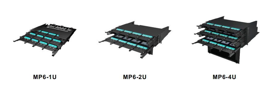 MP6 Ultra High Density MPO/MTP Fiber Patch Panel 1U 144 Ports