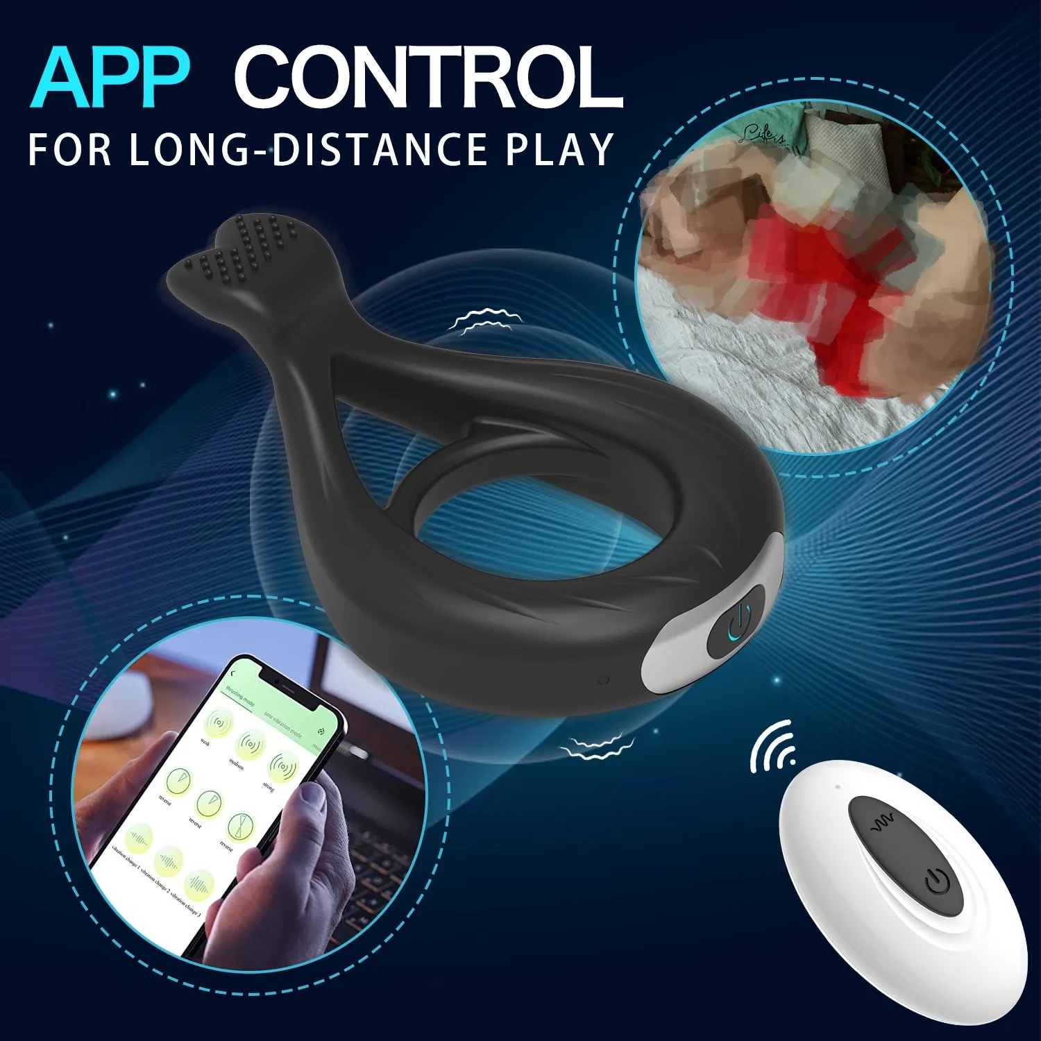 vibrating ring long distance We-Vibe Verge App Controlled Rechargeable Vibrating Cock Ring main image 1