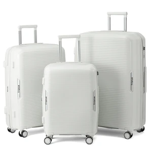 Durable Lightweight Perfect Expandable 3 Piece PP Hard Shell Luggage Set for Travel and Business