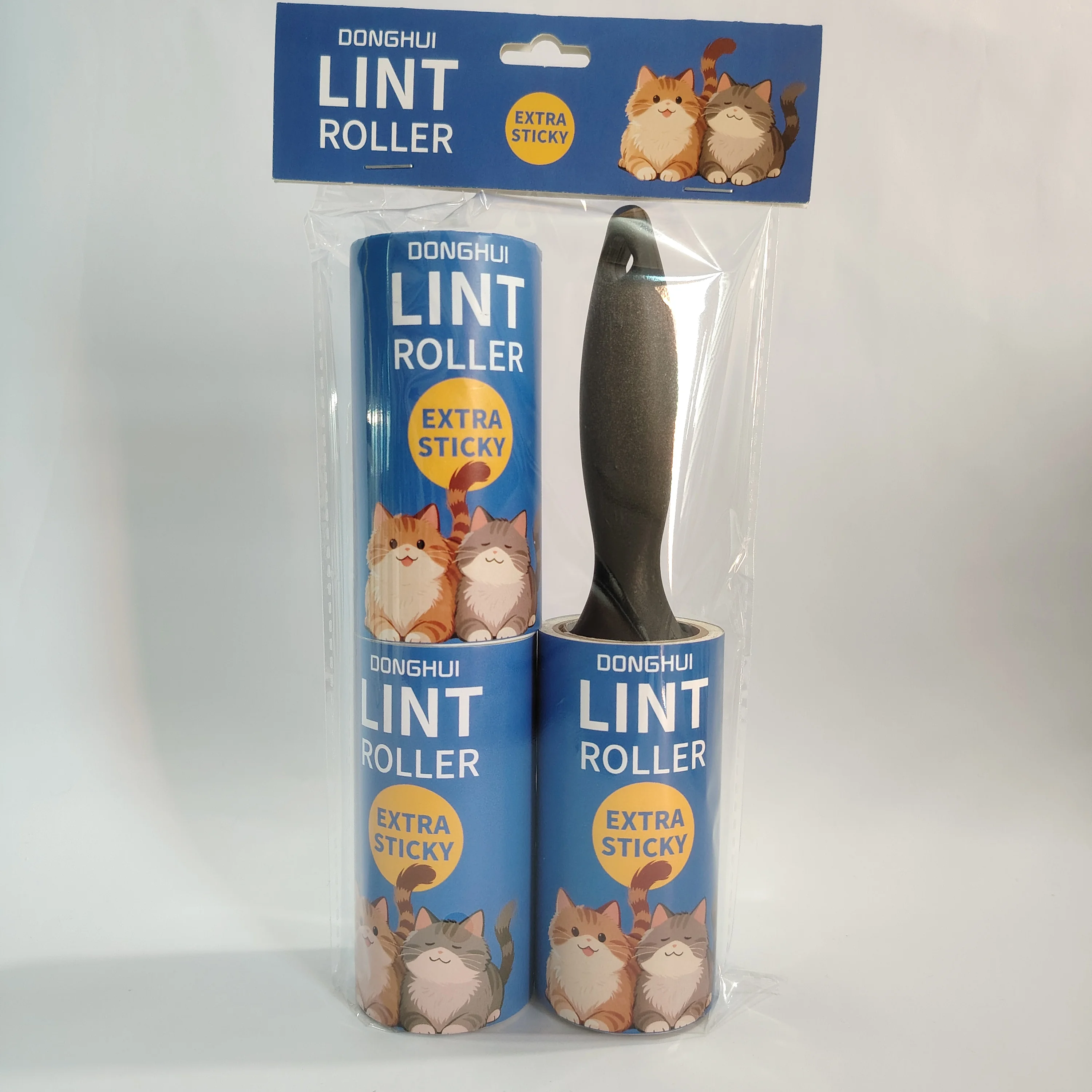Rolo Removedor de Pelos de Animais de Estimação, Papel Adesivo para Limpeza de Poeira e Lint, Rolo Removedor de Lint para Roupas, Removedor de Pelos e Pêlos de Animais de Estimação