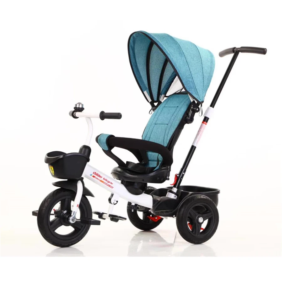 Latest Multifunction 4 in 1 Toys Baby Foot Tricycle With Bottle Holder  Mini Push 3 Wheel Kids Ride on Toys Baby Stroller Trike