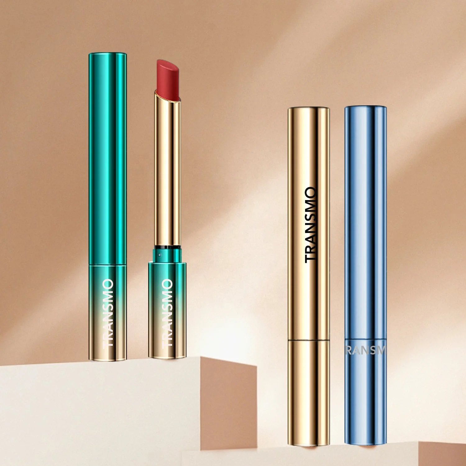 Shiny gold slim lipstick tubes - Zmic