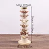 Beige Round Wooden Bottom Single Gold Head Rope Rack