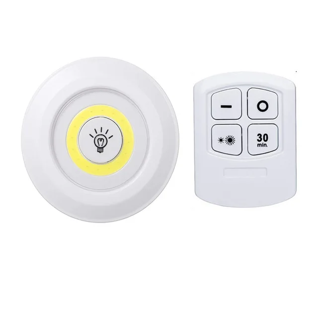 Smart LED Light 3W COB LED Dimmable Wardrobe Puck Night Lamp for Bedroom Cabinet Lighting Remote Control