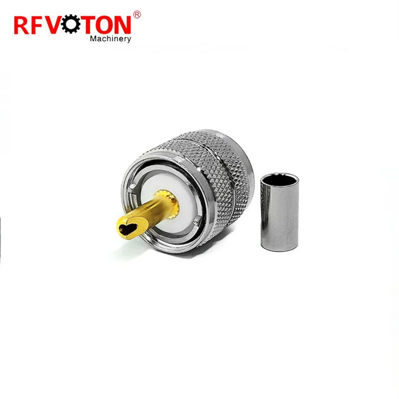 Factory Directly UHF PL259 Male Plug Crimp Rf Coaxial Rg58  Cable WTR195  WTR200 Connector Connecteur Converter Rohs in Stock
