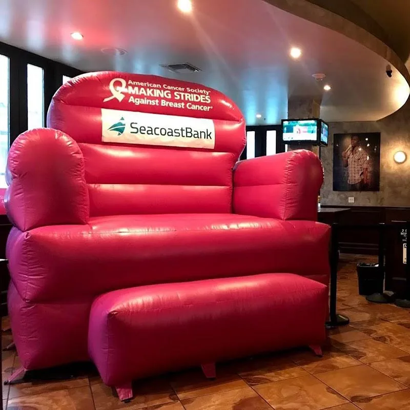 Big Inflatable Couch Red Chair Inflated Photo Attraction