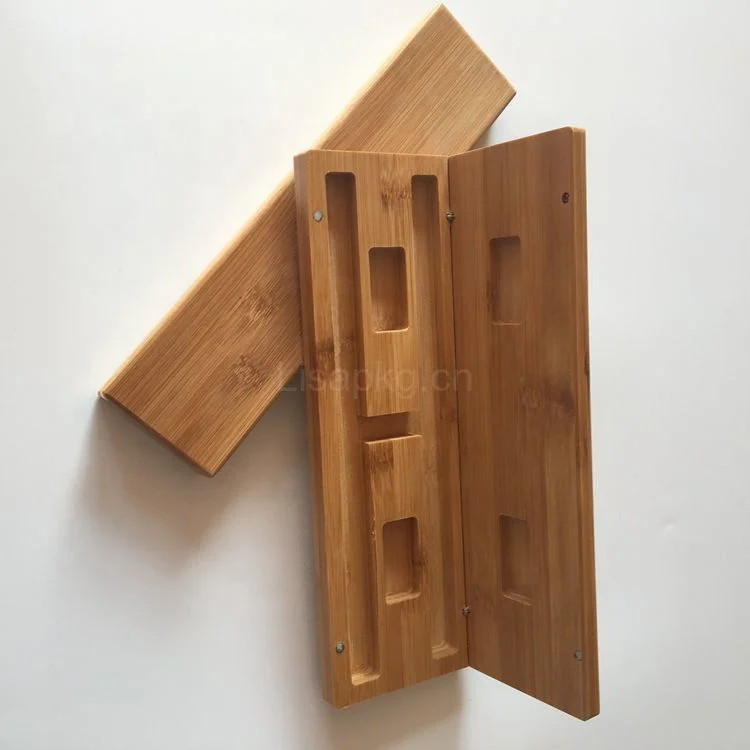 
 Деревянная бамбуковая упаковочная коробка для палочек с откидной крышкой на заказ  