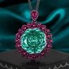 Black gold Parra green pendant with Chopin chain