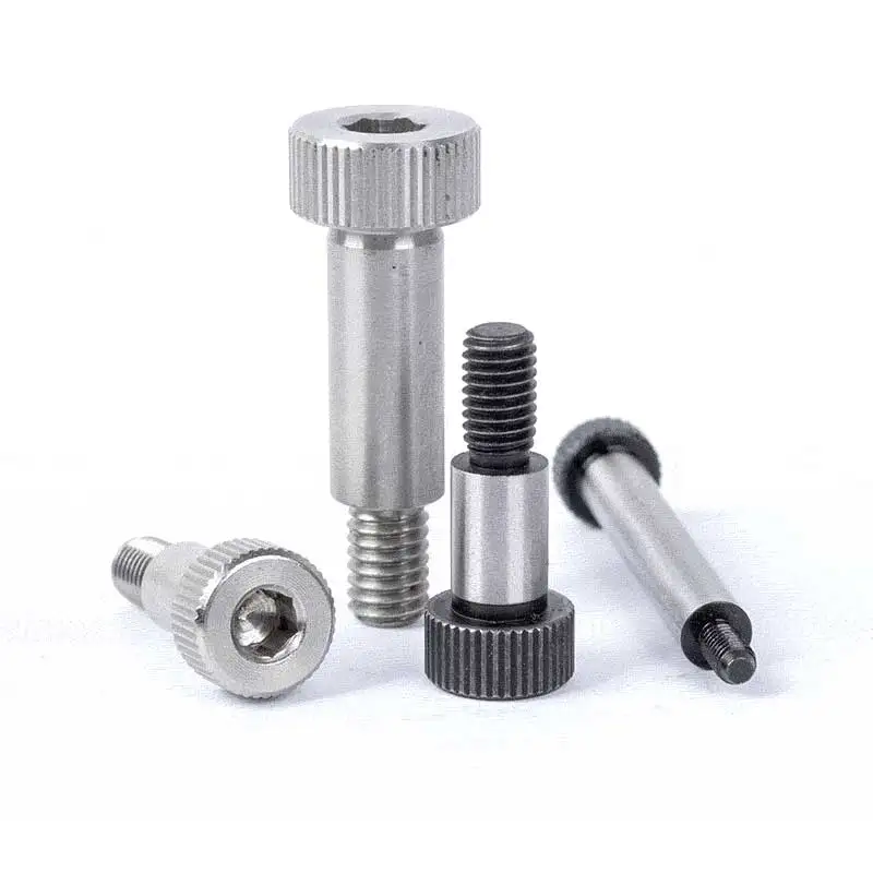 product custom high strength class a2 50 sus304 straight knurling head hex socket slotted shoulder bolts screw-40