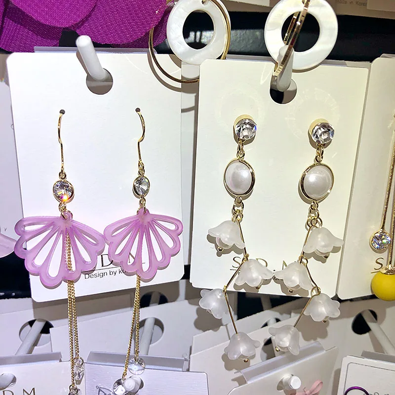 80150pcs Each Kg Sell By Weight Korean Style Long Asymmetric Earrings