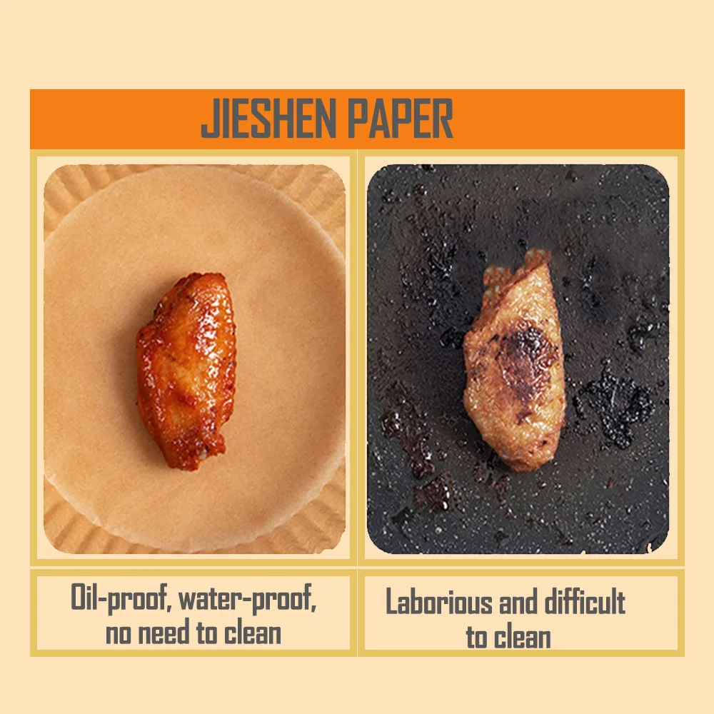 100 Pack Liners Parchment Paper Air Fryer Non Stick Sheets 7.9 Inch Disposable Paper Liner