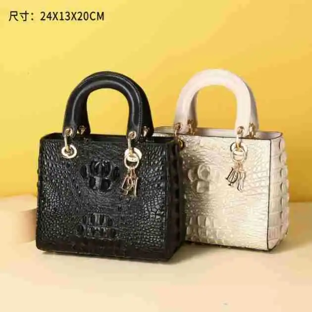 New crocodile bone pattern Princess Diana bag classic ladies handbag shoulder bag fashion women's bag factory dropshipping