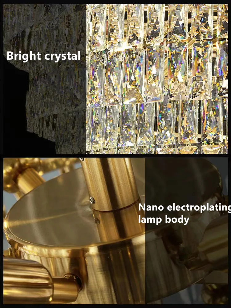 Подвесной светильник K9 Хрустальный подвесной светодиодный потолочный современная люстра класса люкс для высоких потолков