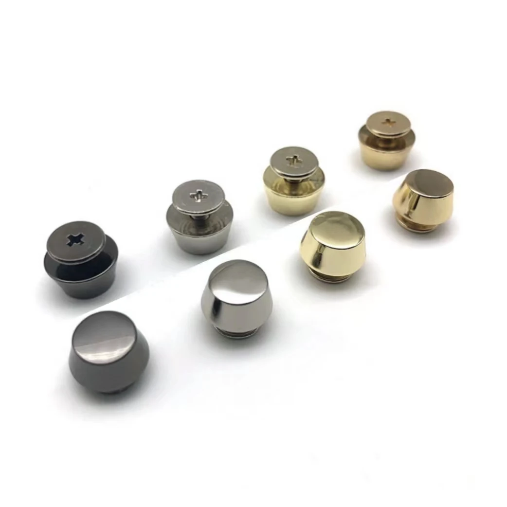 50 Pieds Rivets Pour Sacs En Métal - Tête Ronde Creuse - Accessoires Réparation Cuir Et Maroquinerie DIY