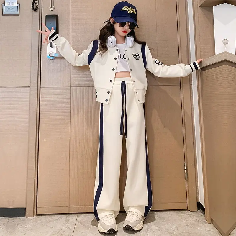 2023 set di abbigliamento per adolescenti di moda bambini Sport uniforme da  Baseball giacca cappotto pantaloni pezzi primavera autunno Junior Girls 