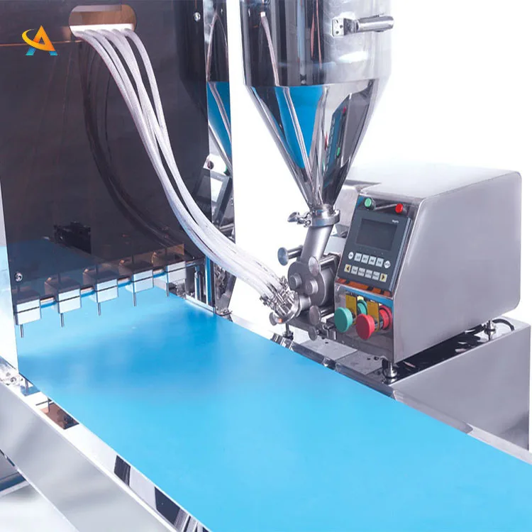 Manual Double Head Rice Cake Depositor Cup Cake Filling Machine for Sale