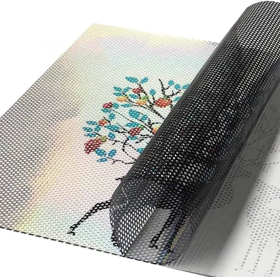 Custom One Way Vision Printing Perforated Vinyl Window Mesh Sticker