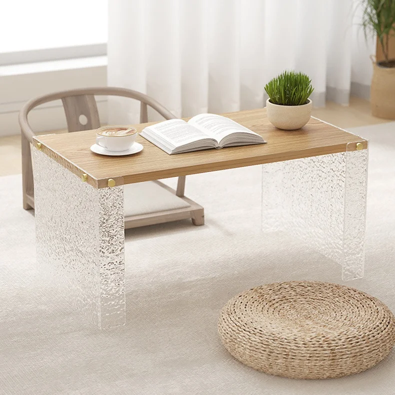 Coffee Table Clear Nordic Living Room Furniture Bed Bedside Accent End Side Square Oak Luxury Modern Acrylic Coffee Tables Wood