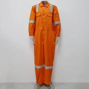 In Stock Jumpsuit 100% Cotton FR Work Clothes Flame Retardant Overall Reflective Workwear Hi Vis Working Coverall Safety Uniform