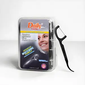 ISO CE Certified Custom Dental Flosser Charcoal Mint Box Type Nylon Plastic Private Label Daily Care Promotional Price