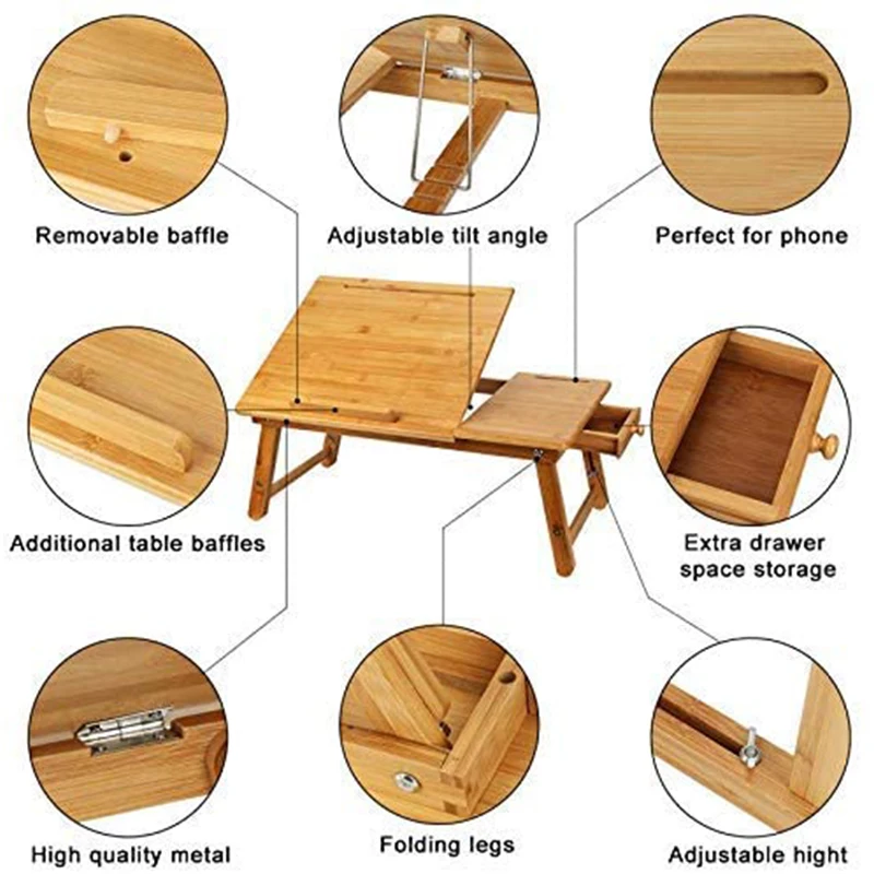 Натуральный круглый бамбуковый поднос с ручками-деревянный бамбуковый круглый поднос для журнального столика, еды, поднос WoodOttoman