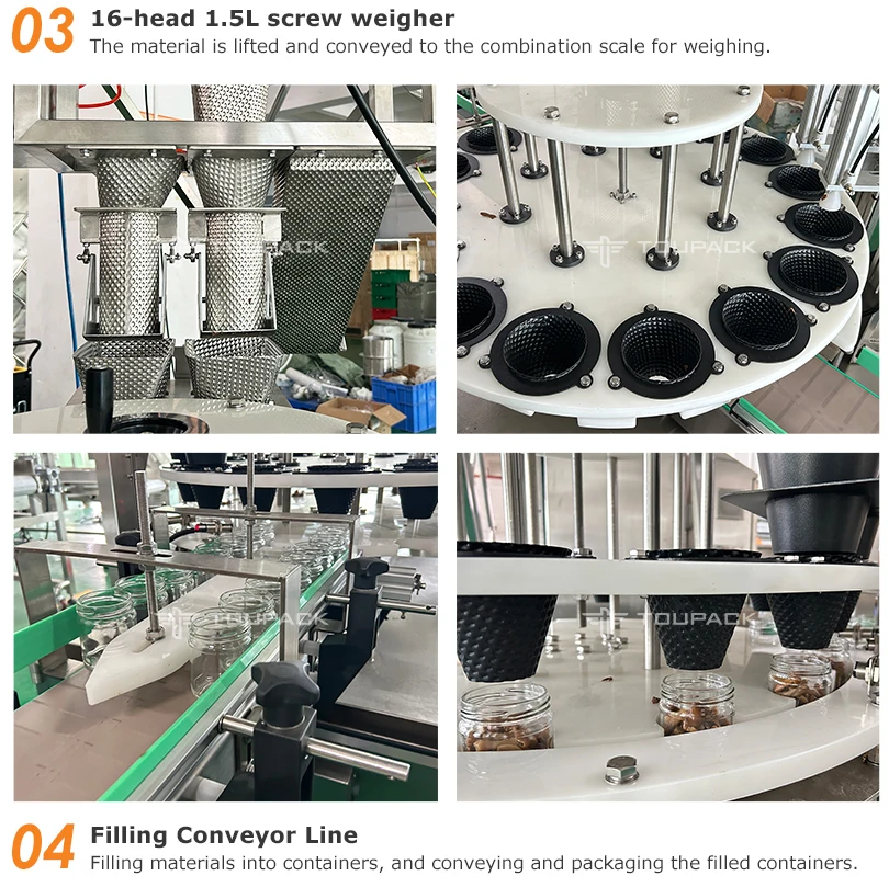 14 Heads 220V Multihead Weigher Packing Machine with 1 Year Warranty for Automatic Quantitative Bagging