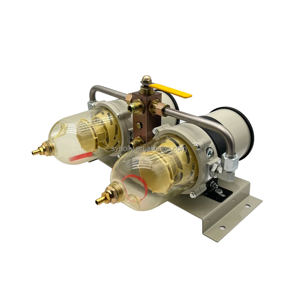 Marine Fuel Water Separator Assembly - Dual 900FG Racor Turbine