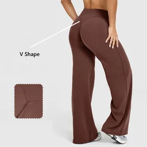 Custom Logo Breathable Elastic Waist High Waist Quick Drying Hip Lifting Yoga Pants Active Wear Women Gym Sports Fitness