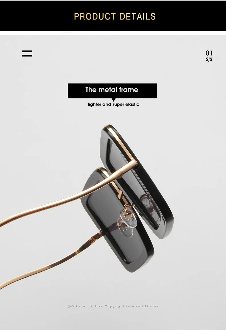 Classic Vintage Women Oversized Square Shaped Big Full Rim Frames Mirror Sunglasses Buy