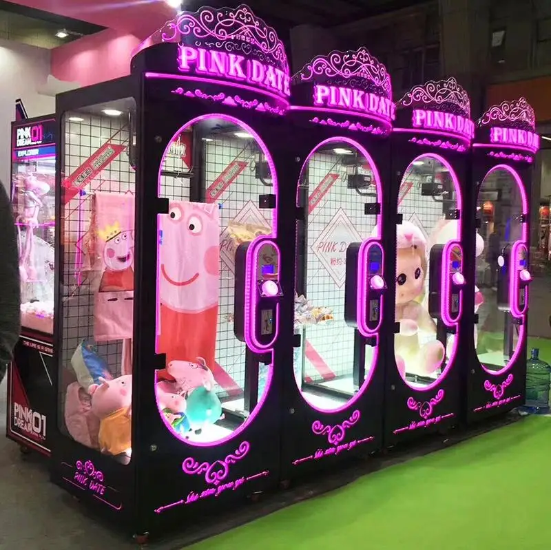 Pink Date Coin Operated Machine Cut Prize Arcade Game Machine Cut Prize Game Machine