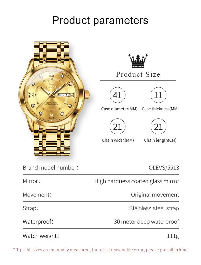 Olevs 5513 New Watches Water Proof Watch For Men Brand Original Premium ...
