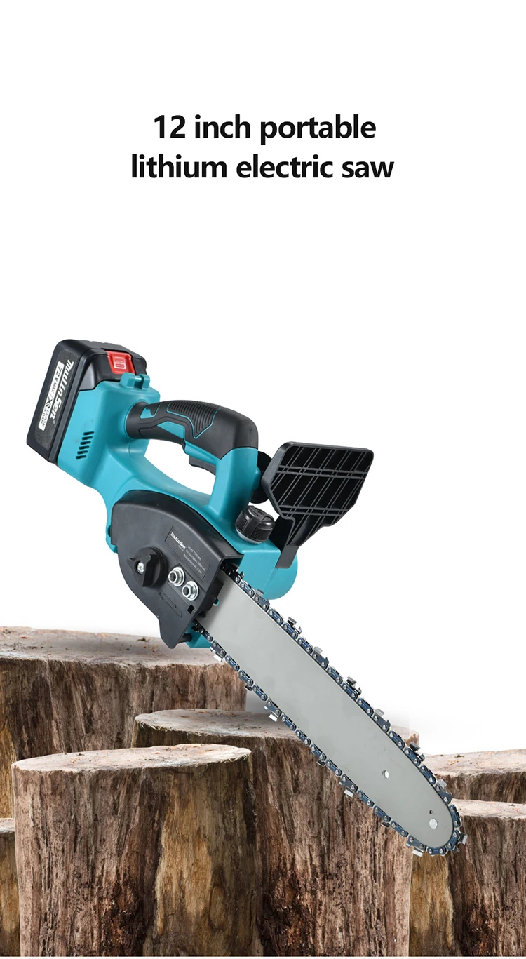 21v Brushless Motor Cordless Portable Chain Saw Mini Electric Chainsaw ...