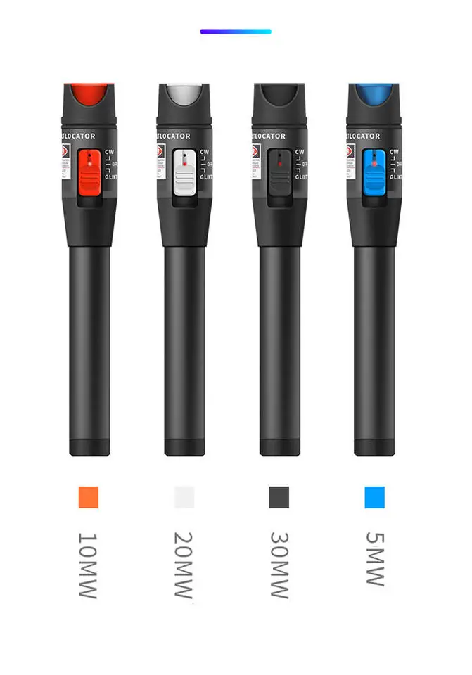 Ftth Tool Kit Visual Fault Cable Laser Light Pen 5mw 10mw 20mw 30mw 650nm Vfl 20km 40km 50km Fiber Optic Laser Pen TM191-10