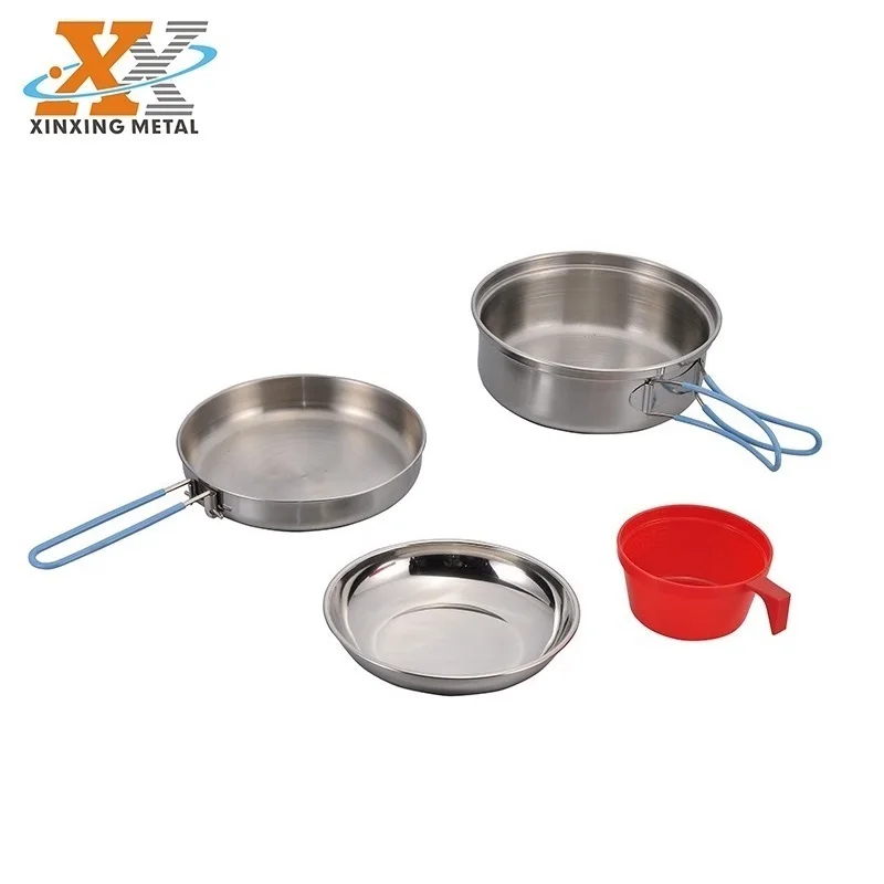 Kitchenware Accessories Pots and Pans Set Stainless Steel Camping Cookware Set